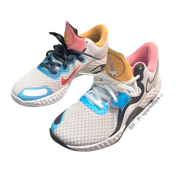 Nike Renew Elevate 2 X Space Jam NEW Bugs Bunny Basketball White Sneakers 10.5 - Picture 6 of 10